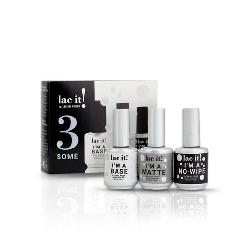 en Vogue Lac It! I'm A 3-Some 100% gel nail polish Kit for professional manicures and extensions