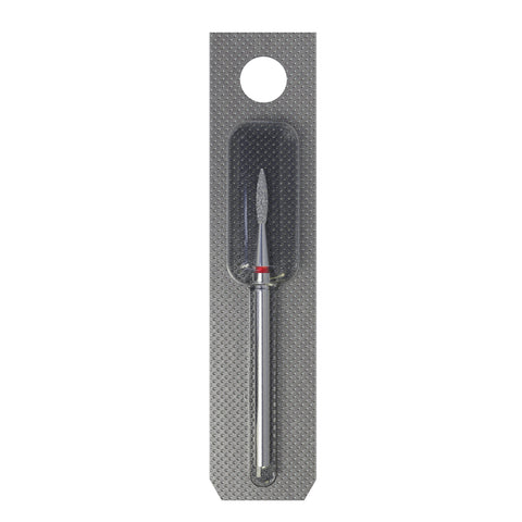 STALEKS EXPERT Diamond nail drill bit pointed flame red, head diameter 1,6 mm, working part 8 mm