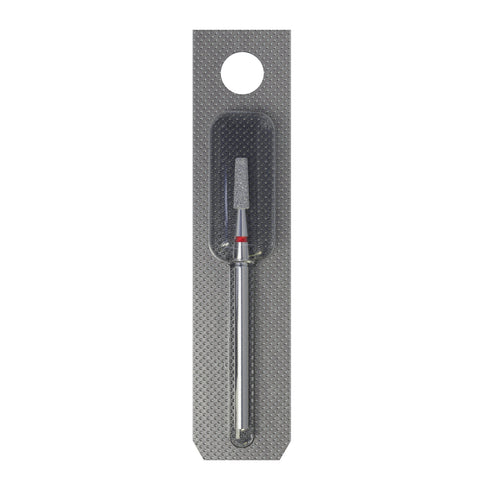 STALEKS EXPERT Diamond nail drill bit frustum red, head diameter 2,5 mm, working part 8 mm