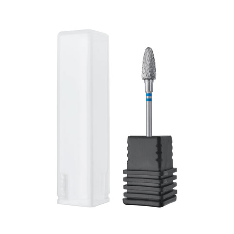 STALEKS EXPERT Carbide nail drill bit for left-handed users corn blue, head diameter 6 mm, working part 14 mm