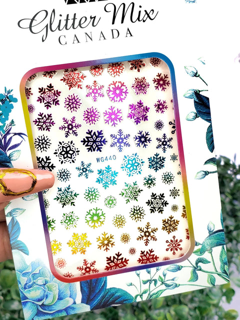 GlitterMix Rainbow Snowflakes WG440 - DK BEAUTY