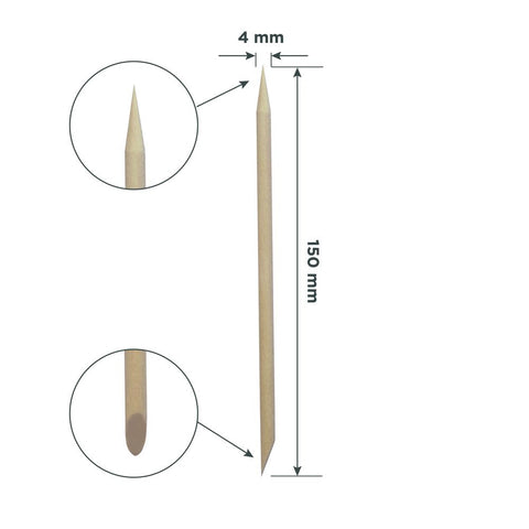 STALEKS EXPERT Wooden Orange Sticks, 150 mm | 100 Pack