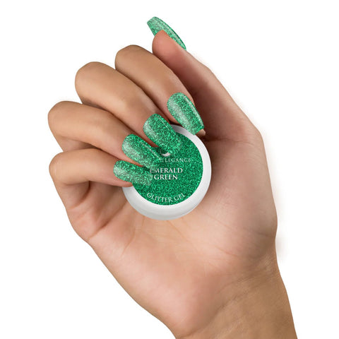 LE Emerald Green Glitter Gel - DK BEAUTY