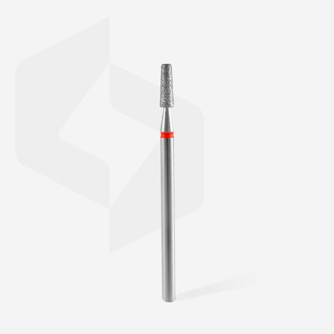 STALEKS EXPERT Diamond nail drill bit frustum red, head diameter 2,5 mm, working part 8 mm