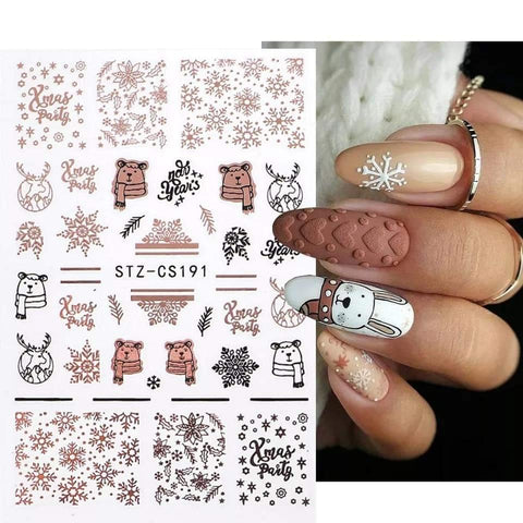 Glitter Mix Christmas Decals - DK BEAUTY