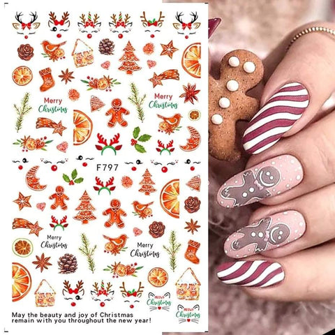 Glitter Mix Christmas Decals - DK BEAUTY