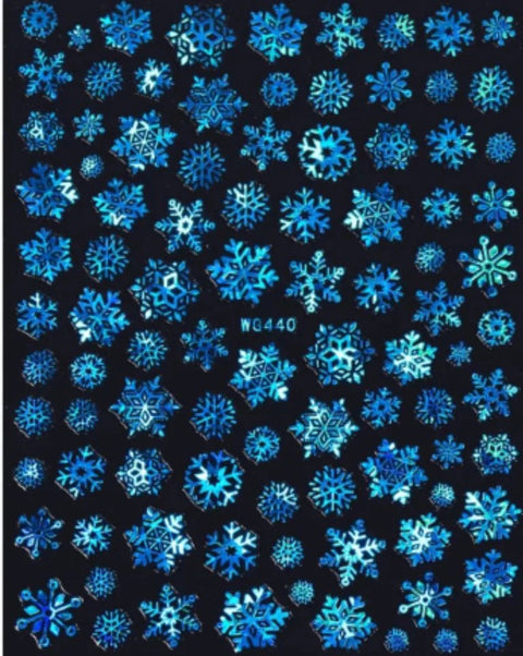 Glitter Mix Snow Flake Decals - DK BEAUTY