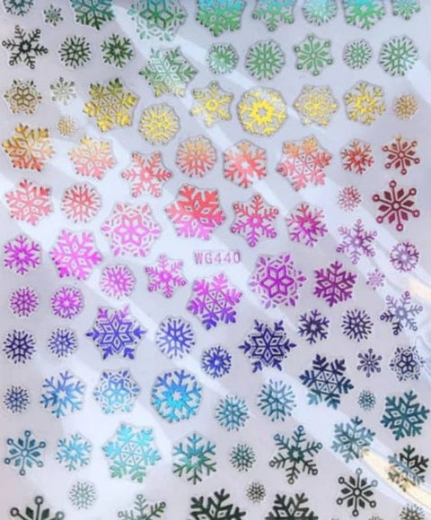 Glitter Mix Snow Flake Decals - DK BEAUTY
