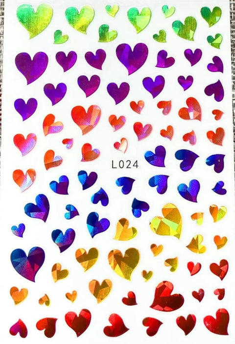 GlitterMix Stick Decals Hearts - DK BEAUTY