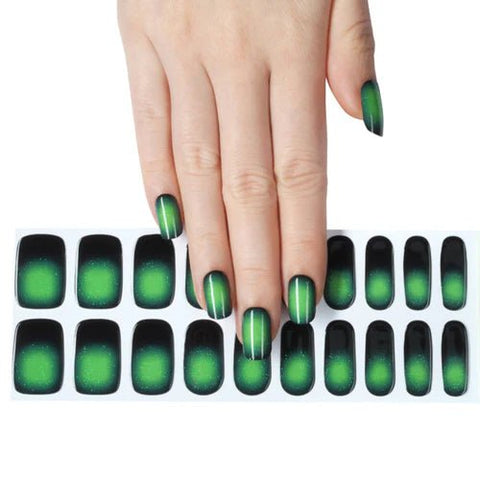 Clear Jelly Stamper Gel - Ly Wraps Green & Black Pattern - DK BEAUTY