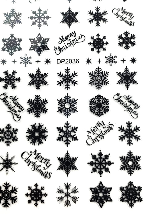 Glitter Mix Black Snowflakes - DK BEAUTY