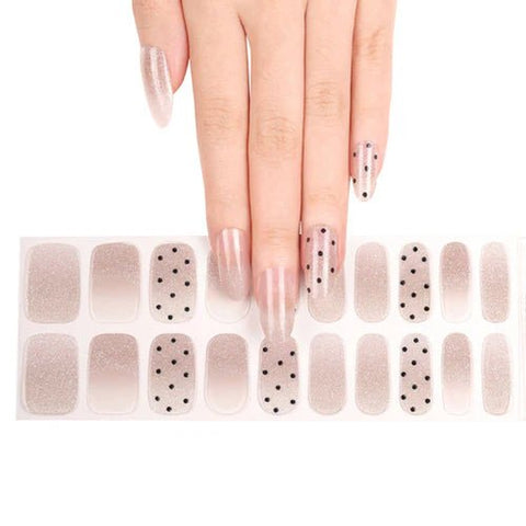 Clear Jelly Stamper Gel - Ly Wraps Shimmer & Dots Pattern - DK BEAUTY