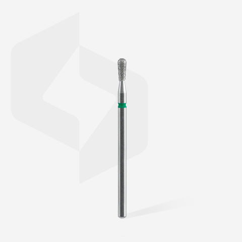 STALEKS EXPERT Diamond nail drill bit match green, head diameter 2,3 mm, working part 5 mm