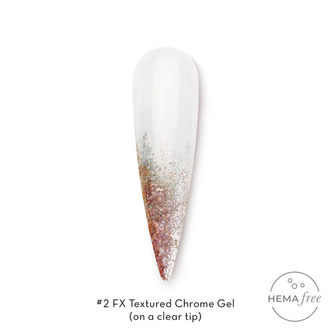 Fuzion FX Textured Chrome Gel 2 Rose Gold *D - DK BEAUTY