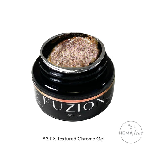 Fuzion FX Textured Chrome Gel 2 Rose Gold *D - DK BEAUTY