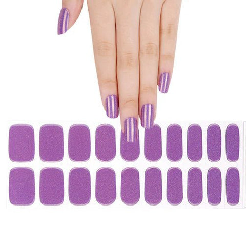 Clear Jelly Stamper Gel - Ly Wraps Purple Glitter - DK BEAUTY