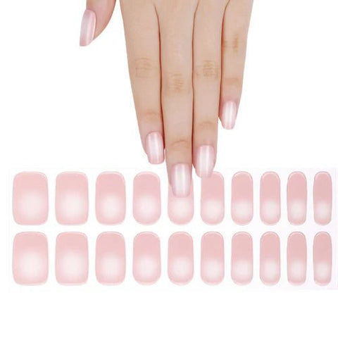 Clear Jelly Stamper Gel - Ly Wraps Pale Pink & White - DK BEAUTY