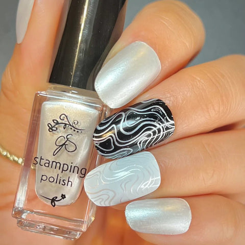 CJS Angelic White Stamping Colour - DK BEAUTY