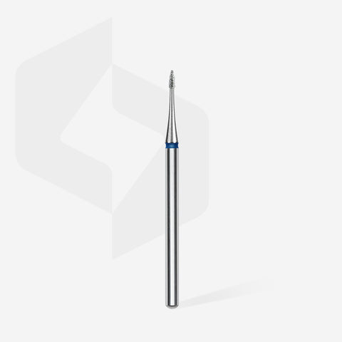 STALEKS EXPERT Diamond nail drill bit flame mini blue, head diameter 1 mm, working part 3 mm
