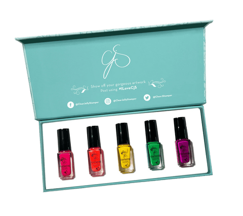 CJS Neon Polish Kit Neon Part 2 (5 Piece) - DK BEAUTY