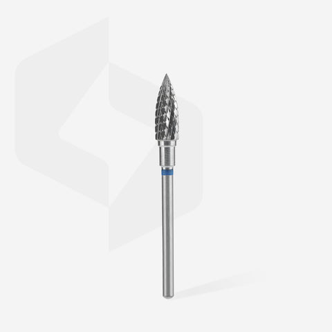 STALEKS EXPERT Carbide nail drill bit flame blue, head diameter 5 mm, working part 13,5 mm