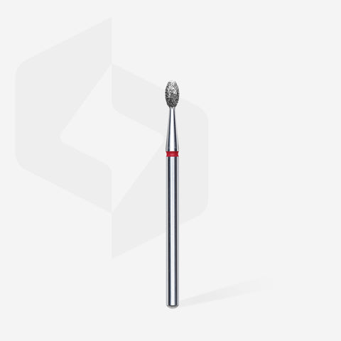 STALEKS EXPERT Diamond nail drill bit olive red, head diameter 2,5 mm, working part 5 mm