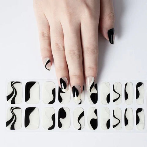 Clear Jelly Stamper Gel - Ly Wraps Black & White Abstract - DK BEAUTY