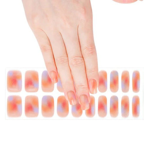 Clear Jelly Stamper Gel - Ly Wraps Pale Orange Marble - DK BEAUTY