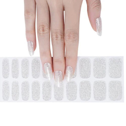 Clear Jelly Stamper Gel - Ly Wraps Silver Glitter - DK BEAUTY