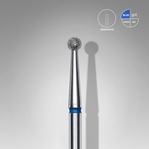 STALEKS EXPERT Diamond nail drill bit ball blue, head diameter 2,5 mm