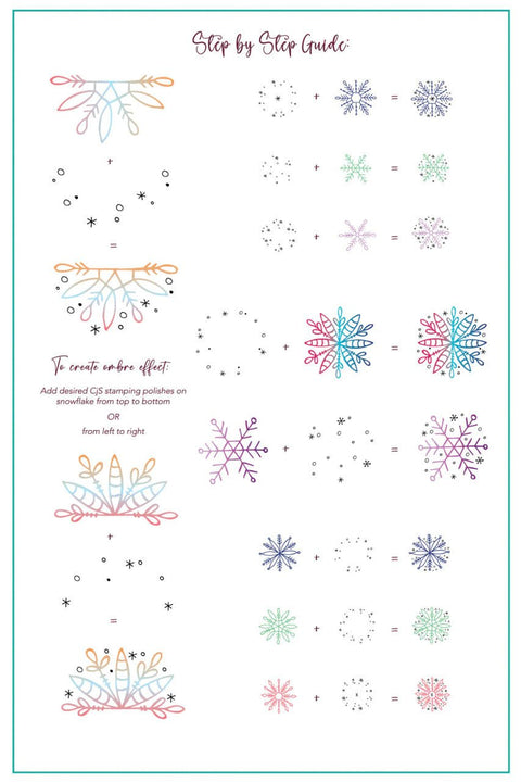 CJS Frosted Flurries Stamping Plate - DK BEAUTY