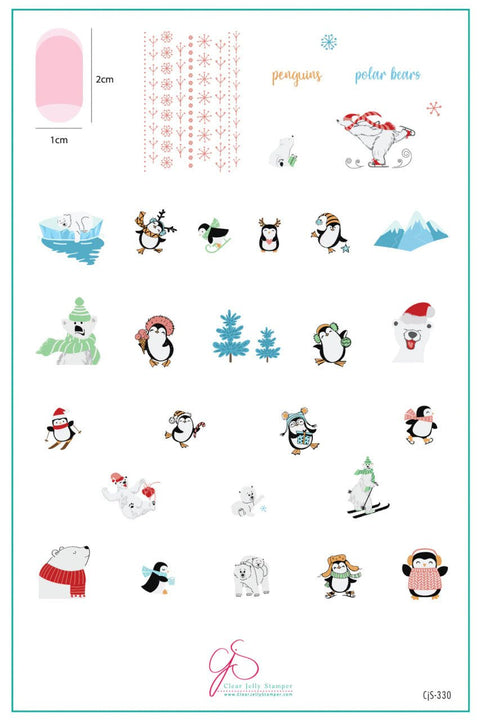 CJS Ice Cap Adventures Stamping Plate - DK BEAUTY