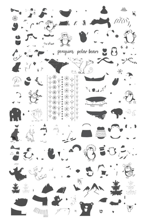 CJS Ice Cap Adventures Stamping Plate - DK BEAUTY
