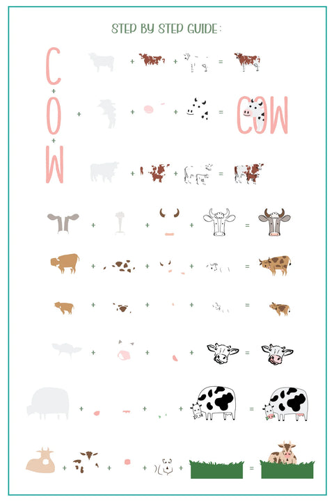CJS Udderly Adorable! Stamping Plate - DK BEAUTY