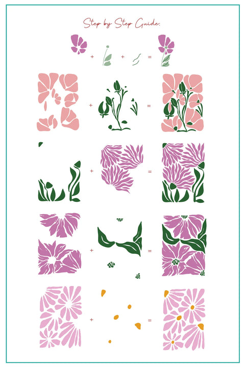 CJS - Breathe Floral Stamping Plate - DK BEAUTY