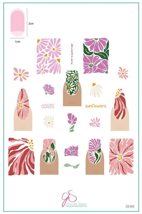 CJS - Breathe Floral Stamping Plate - DK BEAUTY