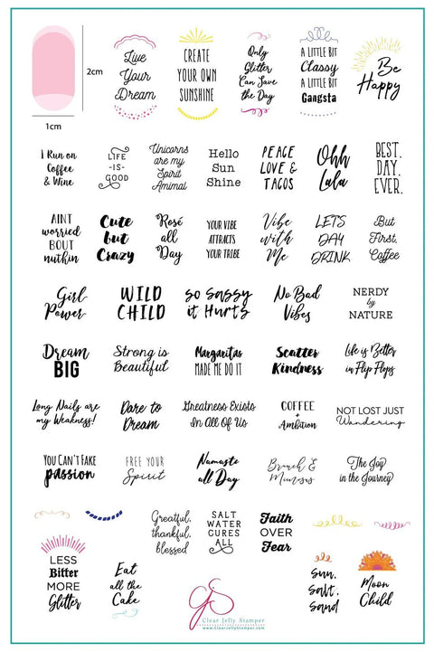 CJS Quote - a - Licious Stamping Plate - DK BEAUTY