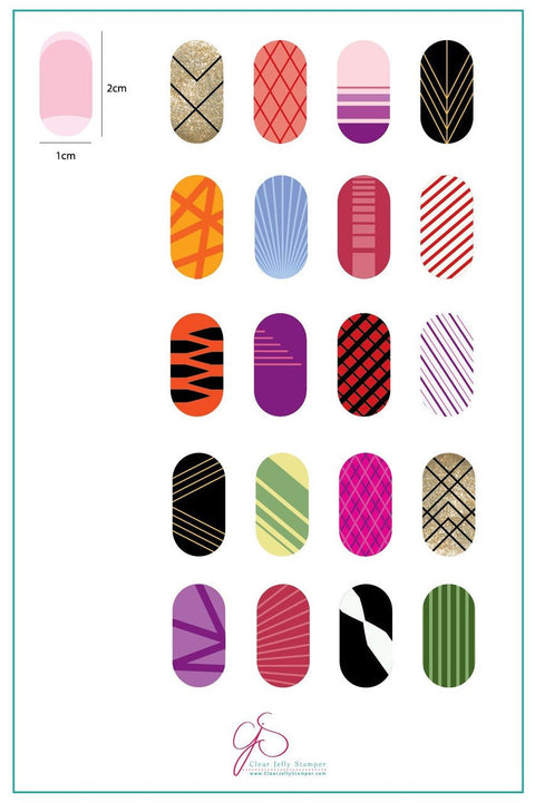 CJS - Lines Stamping Plate - DK BEAUTY
