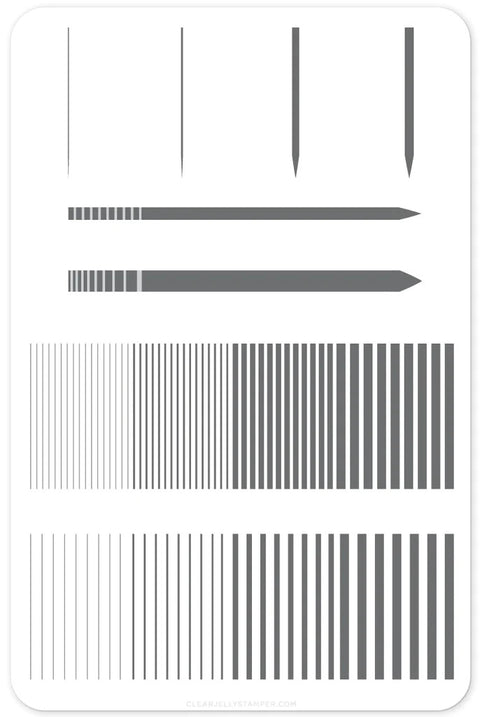 CJS - Lines Stamping Plate - DK BEAUTY