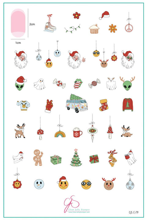 CJS - Hippie Holiday Stamping Plate - DK BEAUTY