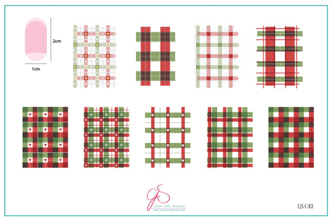 Clear Jelly Stamper Festive Plaid One
