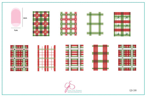 Clear Jelly Stamper Festive Plaid Two