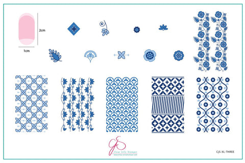 CJS XL THREE Stamping Plate - DK BEAUTY