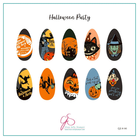 NEW Clear Jelly Stamper Halloween Party Stamping Plate