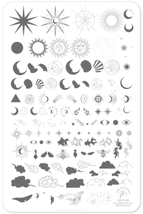Clear Jelly Stamper Lunar Lullaby Stamping Plate