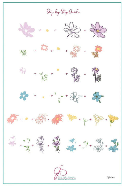 CJS - Finest Florals Stamping Plate - DK BEAUTY