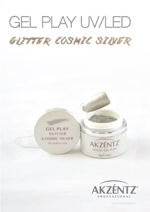 Akzentz Gel Play Glitter Paint Cosmic Silver - DK BEAUTY