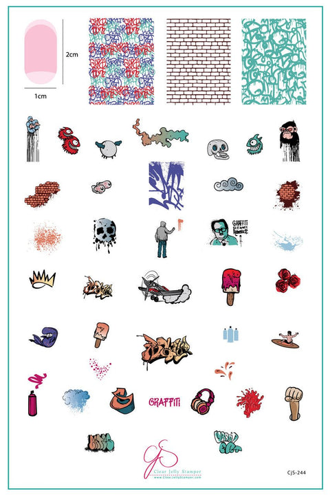 CJS Graffiti Stamping Plate - DK BEAUTY