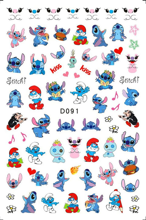 Glitter Mix Stich Sticker Decal - DK BEAUTY