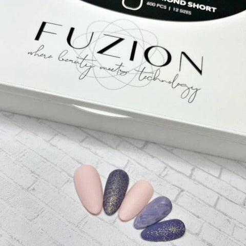Fuzion Soft Gel Tips Almond Short - DK BEAUTY